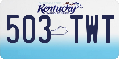 KY license plate 503TWT