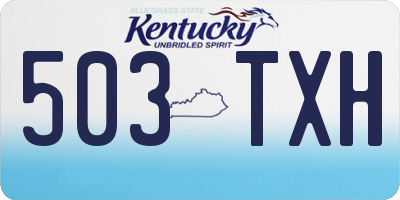KY license plate 503TXH