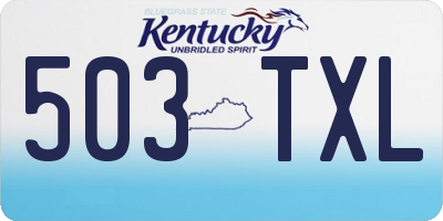 KY license plate 503TXL