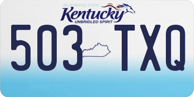 KY license plate 503TXQ