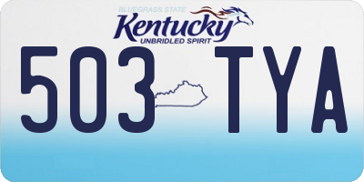 KY license plate 503TYA