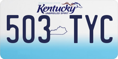 KY license plate 503TYC