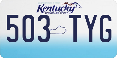 KY license plate 503TYG