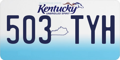 KY license plate 503TYH