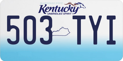 KY license plate 503TYI