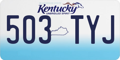 KY license plate 503TYJ