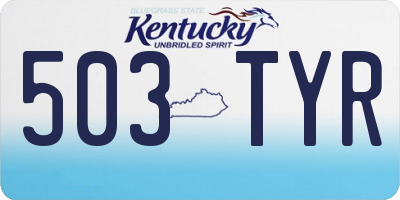 KY license plate 503TYR