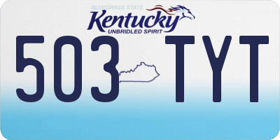 KY license plate 503TYT