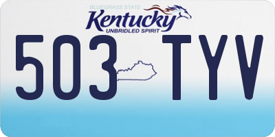 KY license plate 503TYV