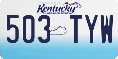 KY license plate 503TYW