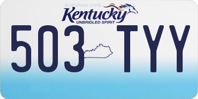 KY license plate 503TYY