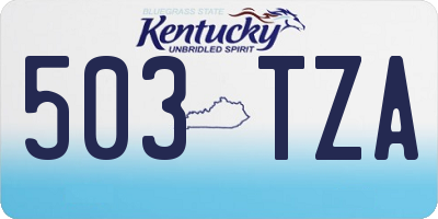 KY license plate 503TZA