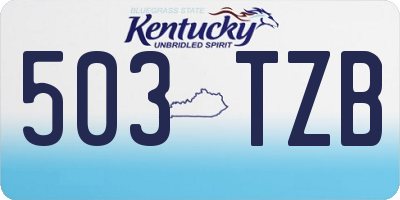 KY license plate 503TZB