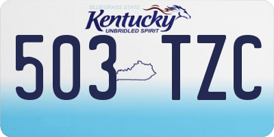 KY license plate 503TZC