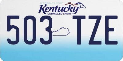 KY license plate 503TZE