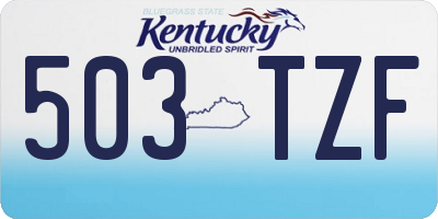 KY license plate 503TZF