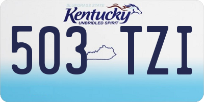 KY license plate 503TZI