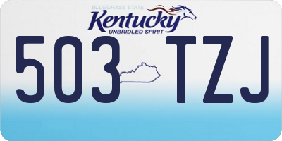 KY license plate 503TZJ