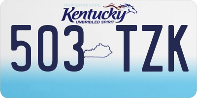 KY license plate 503TZK