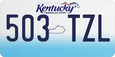 KY license plate 503TZL