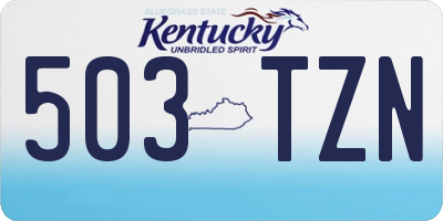 KY license plate 503TZN