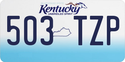 KY license plate 503TZP