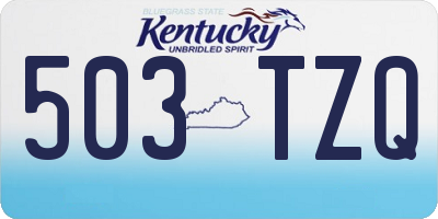 KY license plate 503TZQ