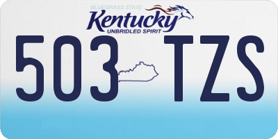 KY license plate 503TZS
