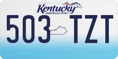 KY license plate 503TZT