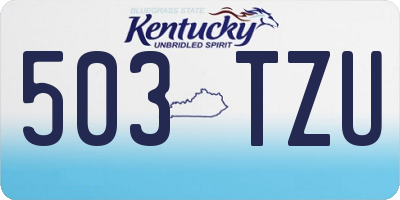 KY license plate 503TZU
