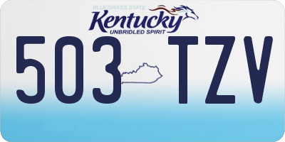 KY license plate 503TZV