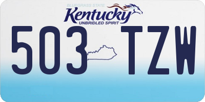 KY license plate 503TZW