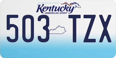 KY license plate 503TZX