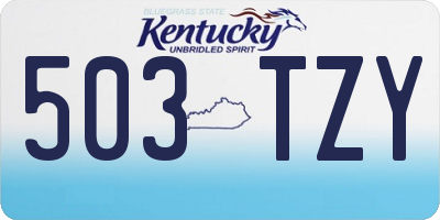 KY license plate 503TZY