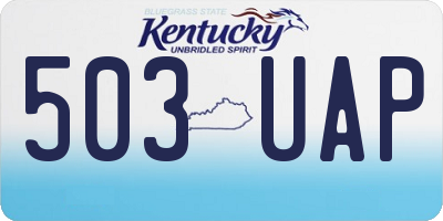 KY license plate 503UAP