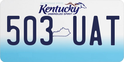 KY license plate 503UAT
