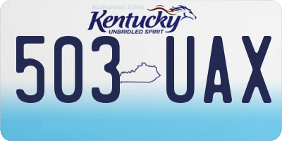 KY license plate 503UAX