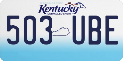 KY license plate 503UBE