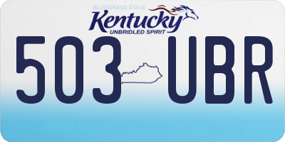 KY license plate 503UBR