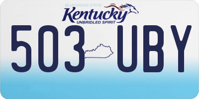KY license plate 503UBY