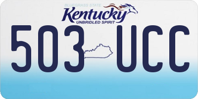 KY license plate 503UCC
