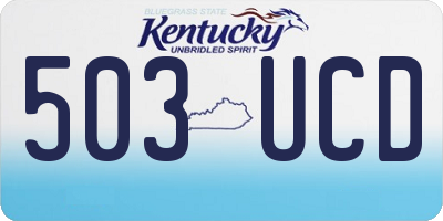KY license plate 503UCD