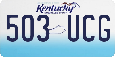KY license plate 503UCG