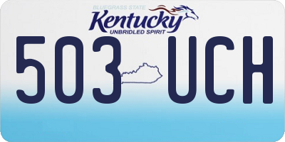 KY license plate 503UCH