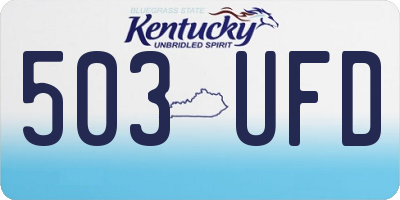 KY license plate 503UFD