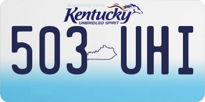 KY license plate 503UHI