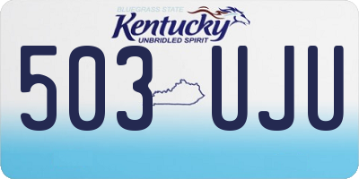 KY license plate 503UJU