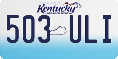 KY license plate 503ULI