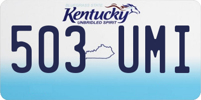 KY license plate 503UMI