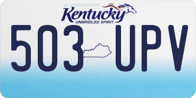 KY license plate 503UPV